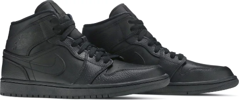 Air Jordan 1 Mid Triple Black 2020