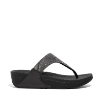 FITFLOP | פיטפלופ - Fitflop Lulu Glitz Toe-Post Sandals Black פיט פלופ כפכפי נשים אצבע קריסטל
