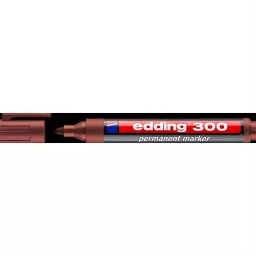 טוש פרמננט 300 טיפ עגול 1.5-3 מ"מ חום אדינג edding