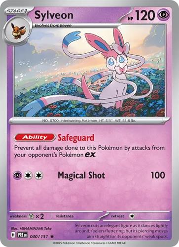 קלף בודד single פוקימון - sylveon - Prismatic Evolutions - 040/131