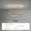 מנורת תקרה בסגנון קריסטלים שקופים- 7 ראשים - נברשת תקרה דקורטיבית מודרנית – שלושה אורכים, שני סגנונות עיצוב, עוצמה בהתאמה אישית