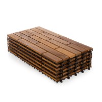 מארז 6 יח' אריחי דק 30*60 ס"מ 15 משולבים עץ Acacia חום בהיר