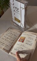 מעמד אקריל + 6 הגדות גוון זהב