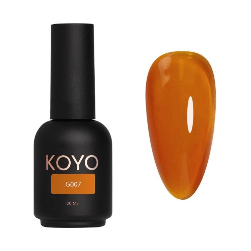 לק ג'ל KOYO גוון G007 – אפקט זכוכית חצי שקוף