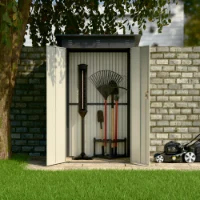 מחסן מתכת צבע שמנת  דגם SA4 מידה 1.20X1.20
