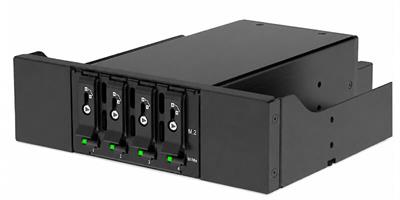 IPPON 4xM.2 to 4xSlimSAS 4i in 5.25" Bay PCIe4.0 Back P