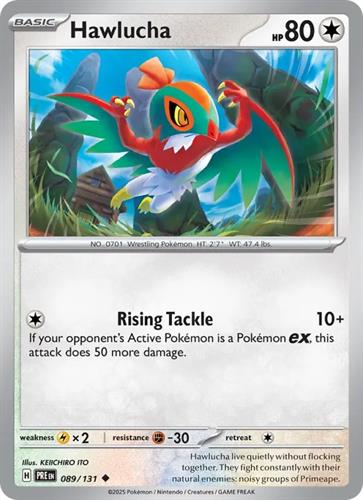 קלף בודד single פוקימון - hawlucha - Prismatic Evolutions - 089/131