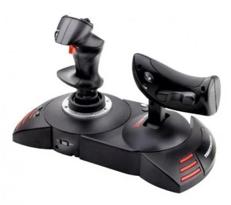 סט ג'ויסטיק ומצערת Thrustmaster T-FLIGHT HOTAS X עם 12 כפתורים ל-PC/PS3