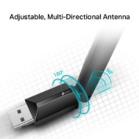 מתאם רשת Tp-Link Archer T2U Plus AC600 USB – פריט בודד מתאם USB שחור בעל אנטנה מתכווננת