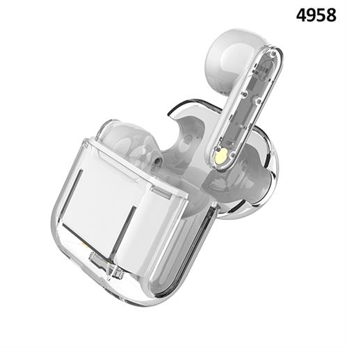 אוזניות "מיקרון"  Blue Tooth Super Mini   שקופות  עם תאורת לד 4958