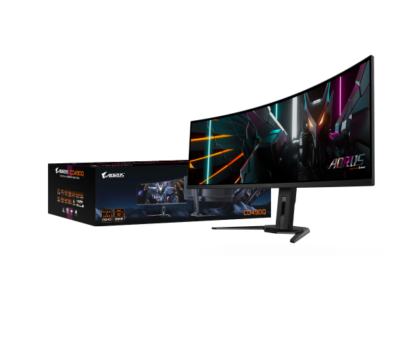 מסך AORUS CO49DQ Ultra-Wide DQHD OLED 0.03ms 144Hz KVM HDR