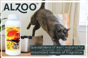 מבשם מצע ריחני לחתול בריח פרחים מרוכז במיוחד ALZOO