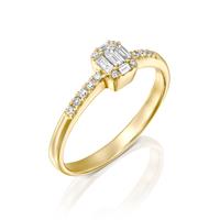 טבעת דרך האהבה משובצת יהלומים בזהב לבן או צהוב 14 קראט