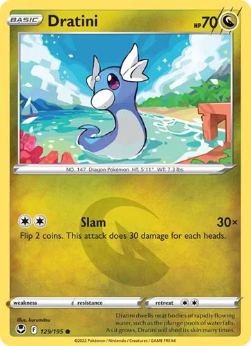 קלף בודד single פוקימון - dratini - Silver Tempest - 129/195