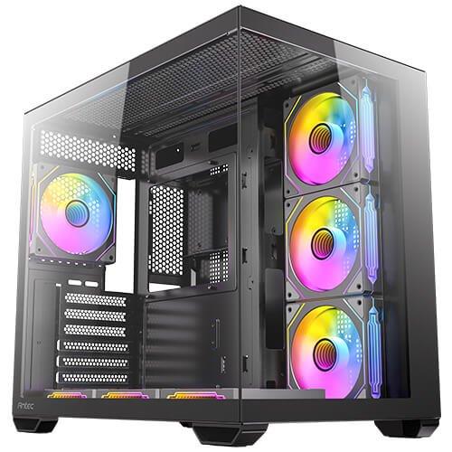 מארז Antec CX Mirror Black Mini-Tower Gaming Case 7X120mm ARGB