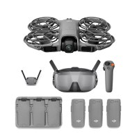 רחפן DJI Neo 2 Motion Fly More Combo – הרחפן משקפי FPV שלט רכזת טעינה ושלוש סוללות אפורות