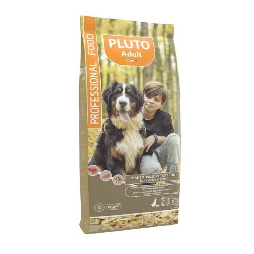מזון פלוטו לכלבים בקר עוף הודו 20 קג - PLUTO ADULT BEEF CHICKEN TURKEY 20KG