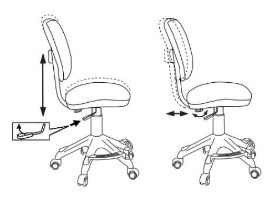 כיסא משרדי - BUROCRAT CH-204-F - כתום ג'ירף