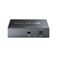 מתג שולחני Tp-Link TL-SG105E 5-Port Gigabit Switch – פריט בודד אפור כהה עם שקע מתח איפוס וחריץ אבטחה