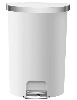 לבן - פח אשפה עם דוושה מבית אקו Eko Hanna EK6221 55L