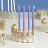 חנוכיה בעיצוב עכשוי, קרמיקה בהדפסת תלת מימד, קנו אחת קבלו שתיים