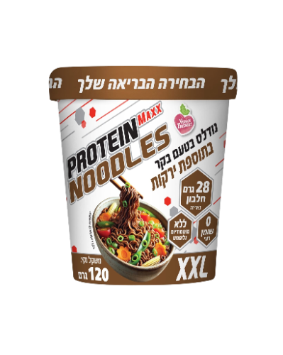נודלס חלבון בטעם בקר בתוספת ירקות 120 גרם - Protein Maxx