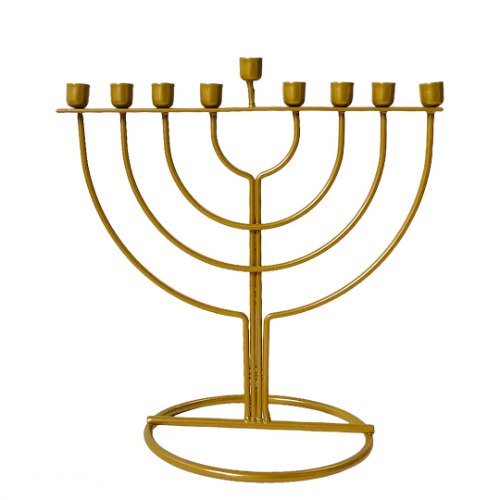 חנוכייה מתכת זהב