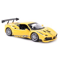 דגם מכונית בוראגו פרארי 488 צ'אלנג' צהובה Bburago Ferrari 488 Challenge 1/24