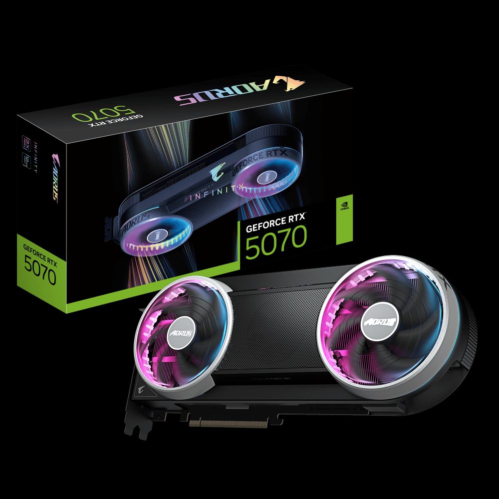 כרטיס AORUS RTX 5070 INFINITY 12GB GDDR7 WINDFORCE HYPERBURST