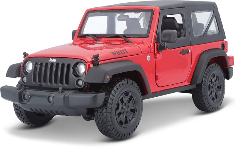מאיסטו - ג'יפ  רנגלר אדום - MAISTO 2014 JEEP WRANGLER   1:18