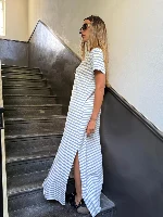 שמלה מקסי פסים