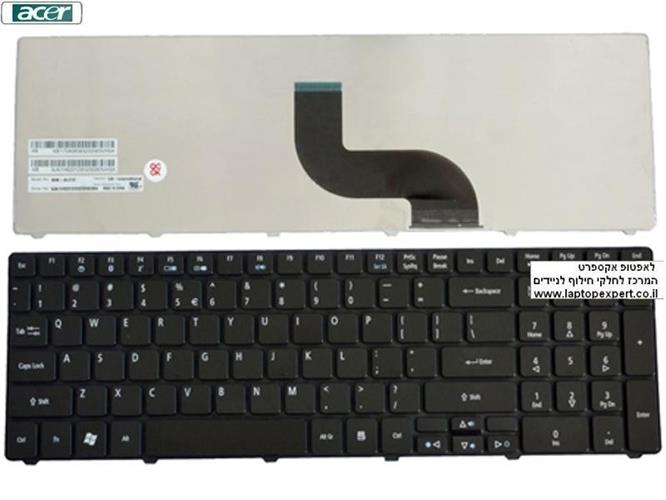 החלפת מקלדת למחשב נייד אייסר Acer Aspire 5740 / 7535 / 7736 Laptop keyboard 9J.N1H82.01D ,  9J.N1H82.K1D