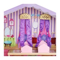 W06A232 - בית בובות נסיכות כולל מעלית, מרפסת שמש וריהוט מלא, צעצועץ