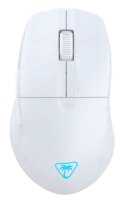 עכבר גיימינג אלחוטי Turtle Beach Pure Air – עכבר לבן מלמעלה עם גלגלת ולוגו החברה