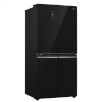 LG מקרר 4 דלתות דגם GRB608BDID זכוכית שחורה