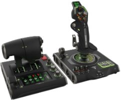 בקר טיסה ומצערת Turtle Beach VelocityONE Flightdeck PC – שני חלקי בקר הטיסה ג ויסטיק ומצערת מוצגים בצבע שחור