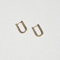 עגילי חישוק מלבניים 1.5 ס"מ