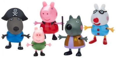 פפה וחברים מחופשים 5 דמויות peppa pig