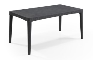 סט שולחן + 6 כסאות אירוח דגם Elegant גוון אפור כתר פלסטיק