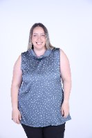 חולצת יולי נקודות כחול