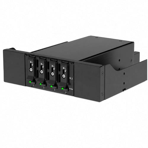 IPPON 4xM.2 to 2xMCIO 8i in 5.25" Bay PCIe5.0 Back Plan