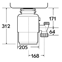 טוחן אשפה אבולושן INSINKERATOR EVOLUTION 100 | מנוע 0.75 כ״ס | תוצרת ארה"ב
