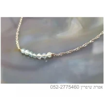 שרשרת אקווה מרין אקוומרין תכלת עדינה וכסף 925 \ זהב גולדפילד