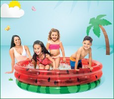 בריכה עגולה מתנפחת לילדים בעיצוב פלח אבטיח 168X38 סמ 58448 מבית INTEX