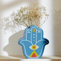 אגרטל חמסה צבעוני Lucky Hand – כחול - מארז לא מושלם