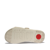 Fit Flop F-Mode Go Adjustable Flatform Two-Bar Slides Paris Beige כפכפי נשים פיט פלופ בג'