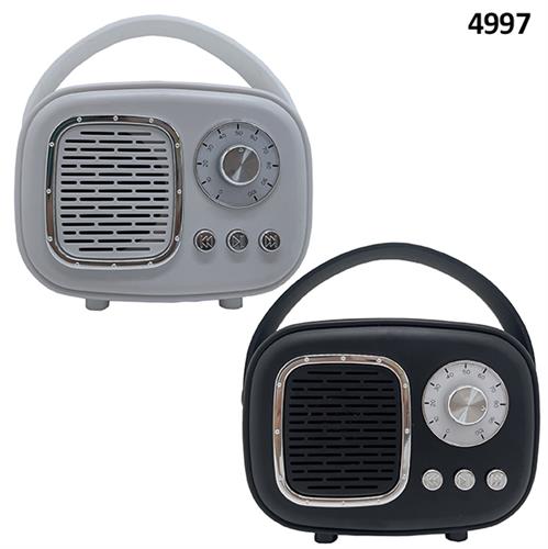 רדיו רמקול RETRO 5W בעיצוב רדיו רטרו עם רצועת נשיאה BT דגם 4997