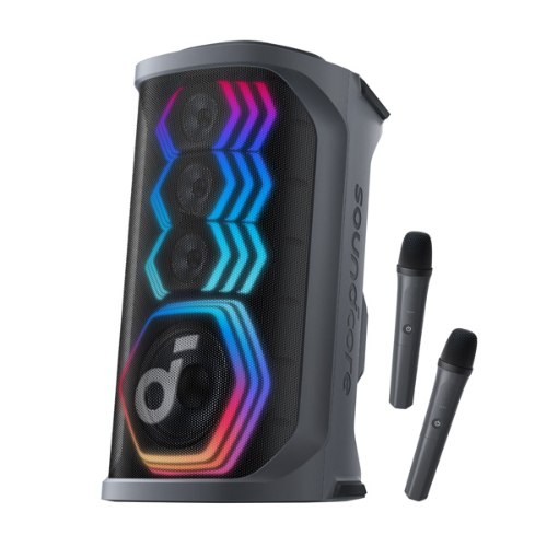 רמקול נייד עם סאבוופר soundcore Rave 3S 200W עם AI מובנה לקריוקי