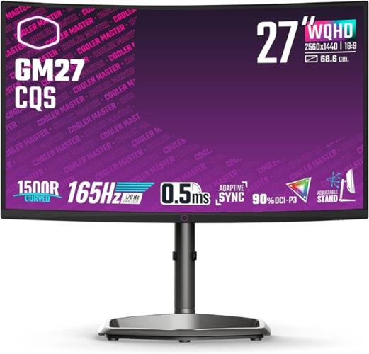 מסך קעור Cooler Master 27 WQHD 170hz 0.5ms VA A-SYNC HDR400