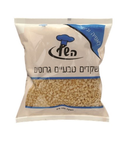 שקדים טבעיים גרוסים 100 גרם